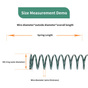 녹색 원형 와이어 압축 스프링 DingLi 스프링