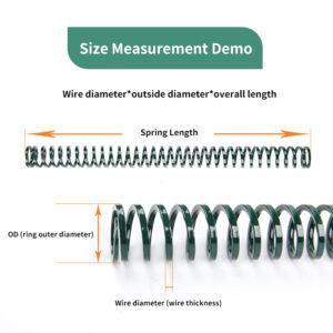 그린 스퀘어 와이어 압축 스프링 딩리 스프링